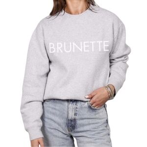 Brunette The Label “Brunette” Crewneck Sweatshirt Grey